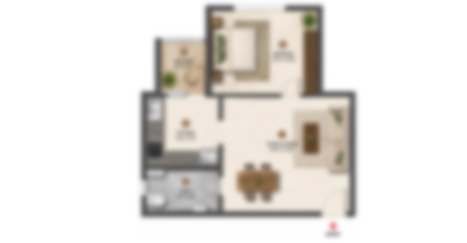 Moraj Silent Valley Navi Mumbai 2 BHK Floor Plan